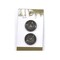 Belagio Resin Buttons, 0.75" Diameter, Edged Two-Tone Design, 2 Piece Pack, Gray